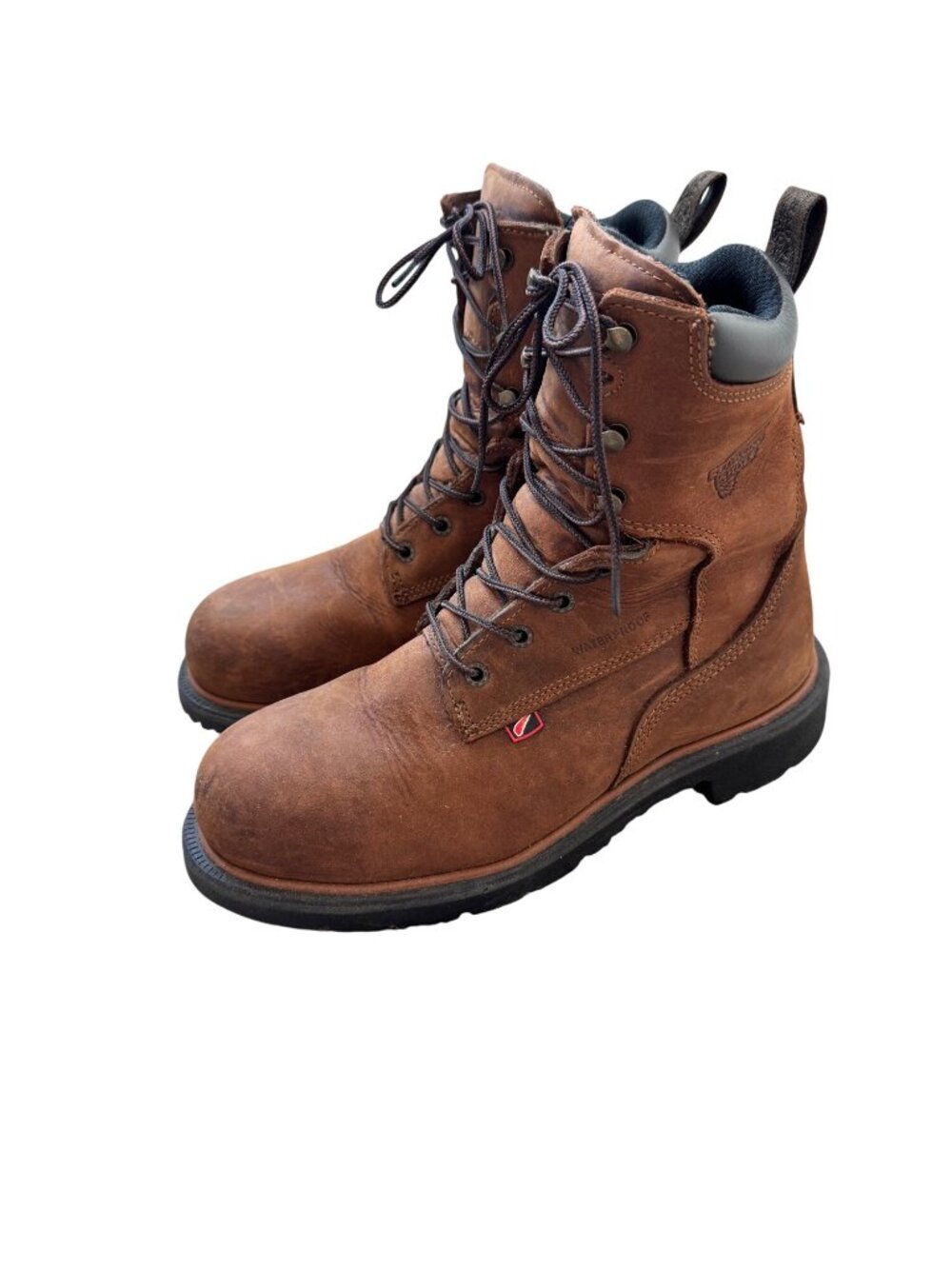 Red Wing Dynaforce 4200 Brown Leather Waterproof Work Boots Size 7.5 Mens
